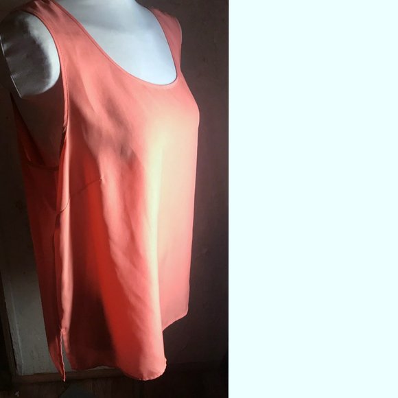 Linea By Louis Dell Olio Orange Sleeveless Top Siz - Picture 3 of 5